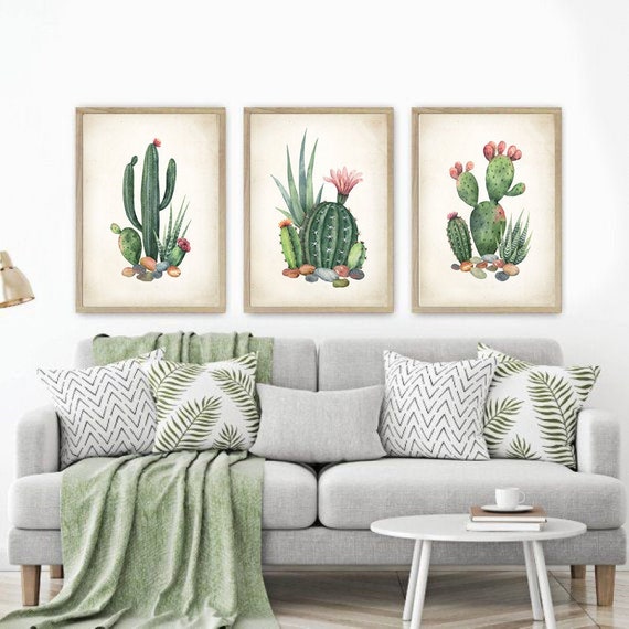 Watercolor Cactus Print Set. Cactus Prints. Cactus Art Prints. Cactus Posters. Southwestern Art. Desert Decor. Desert Art. Botanical Prints