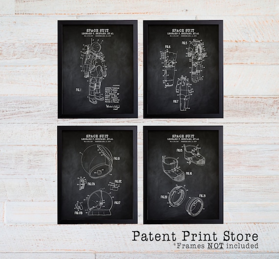 Space Suit Patent Print. Astronaut Space Suit Design. NASA Space Suit. NASA Art Prints. Astronaut Patent Prints. Science Art Prints.