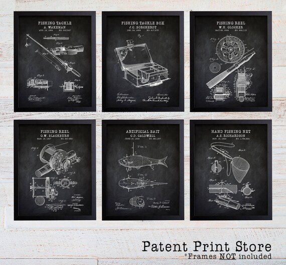 Fishing Patent Prints. Fishing Prints. Fishing Posters. Fathers Day Gift. Gift for Him. Fishing Art. Fishing Wall Art. Fishing Decor. 278