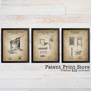 Laundry Room Patent Art Prints. Laundry Room Sign. Laundry Room Art. Patent Prints. Laundry Room Decor. Laundry Room Prints. Rustic. 210
