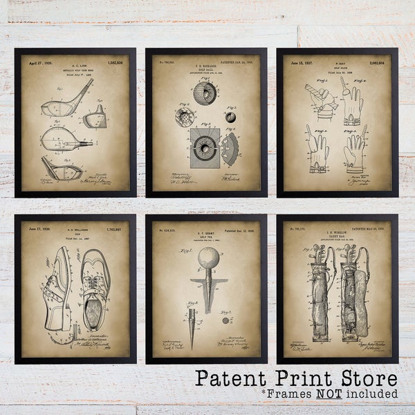 Golf Patent Prints. Golf Patent Art. Golf Patent Wall Art. Golf Gifts for Men. Gift for Him. Man Cave Decor. Man Cave Wall Art. Golf Art. 15