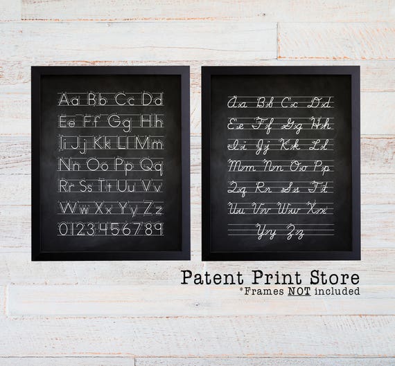 Alphabet Chart Print. Childrens Room Wall Art Print. Alphabet Poster. Playroom Art. Childrens Room Gift Idea. Typography Art Print. 267