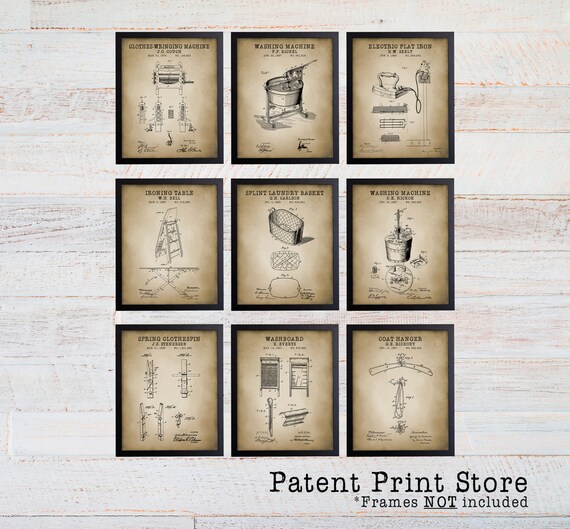 Laundry Room Patent Art Prints. Laundry Room Sign. Laundry Room Art. Patent Prints. Laundry Room Decor. Laundry Room Prints. 204