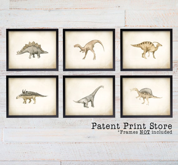 Watercolor Dinosaur Prints. Dinosaur Art. Dinosaur Decor. Paleontology. Paleontology Gift. Dinosaur Bedroom Art. Dinosaur Nursery Art. Dino