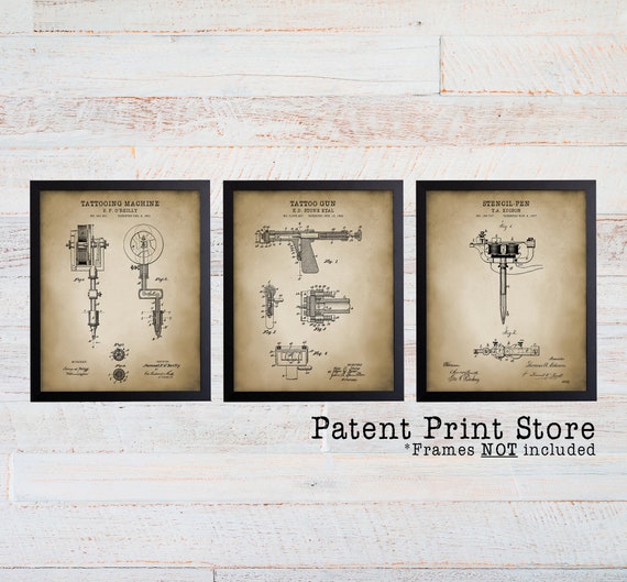 Tattoo Patents. Tattoo Body Art. Tattoo Wall Art. Tattoo Artist Gift. Tattoo Shop Decor. Tattoo Parlor Decor. Tattoo Prints. Tattoo Prints.