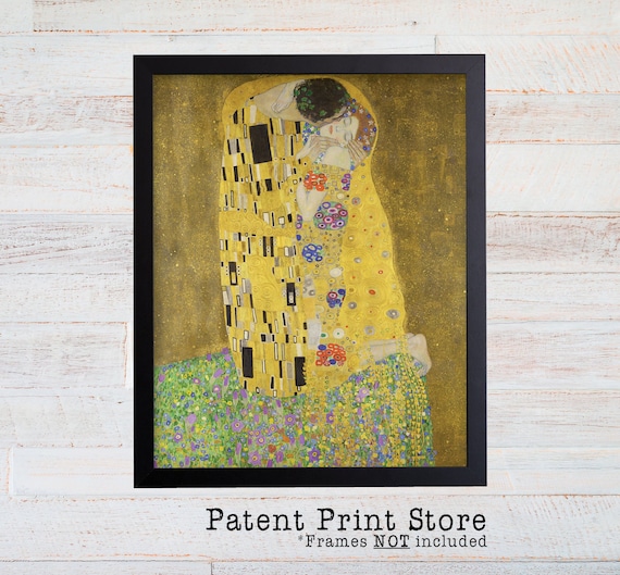 The Kiss by Gustav Klimt. Gustav Klimt Print. Fine Art Prints. The Kiss Print. The Kiss Klimt. The Kiss Painting. Valentine's Day Gift.