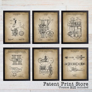 Ford Patent Prints. Henry Ford Patent. Man Cave Art. Mancave. Ford Transmission Patent. Ford Poster. Car Patent Motor Patent. Engine. 141