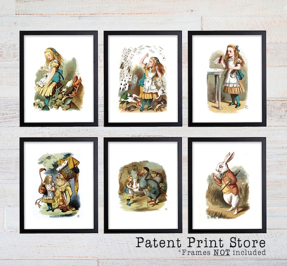 Alice in Wonderland Art. Alice in Wonderland Prints. Alice in Wonderland Decor. Lewis Carroll Quote. Vintage Nursery Art Prints. 110