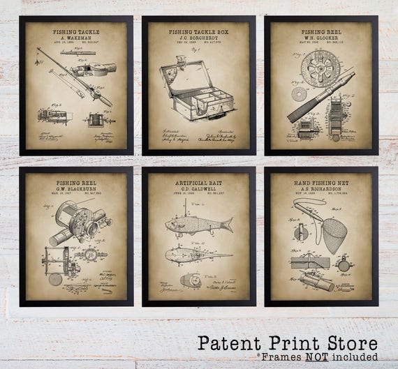  Vintage Fishing Decor - Fishing Accessories Patent
