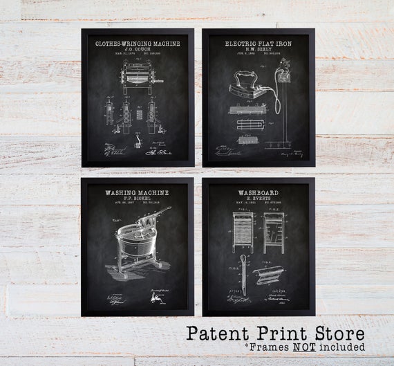 Laundry Room Patent Art Prints. Laundry Room Sign. Laundry Room Art. Patent Prints. Laundry Room Decor. Laundry Room Prints. 209