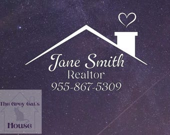 Custom Realtor Car Decal, Real Estate Agent Gift