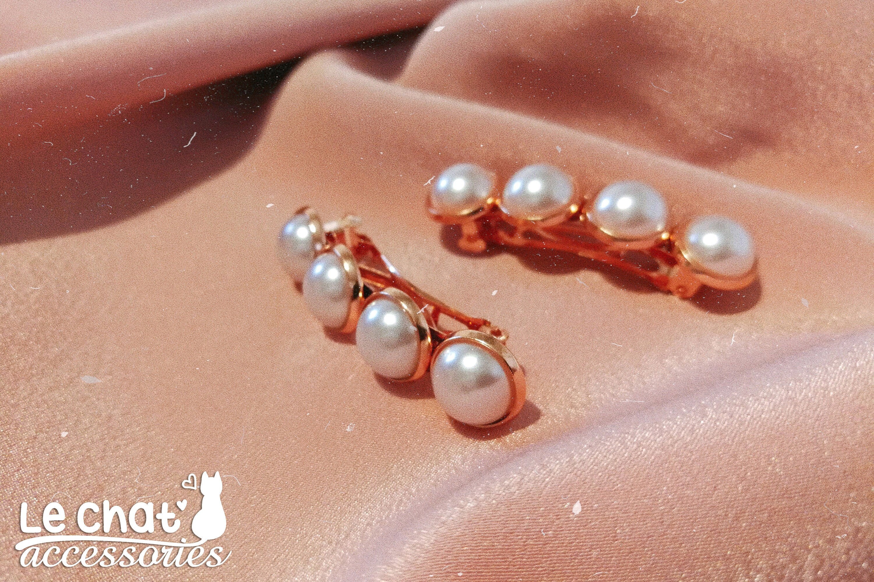 Rose Gold Barrette Pearl Barrette Rose Gold Hair Clip Pearl Etsy