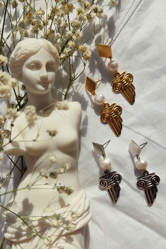 Grecian earrings hotsell