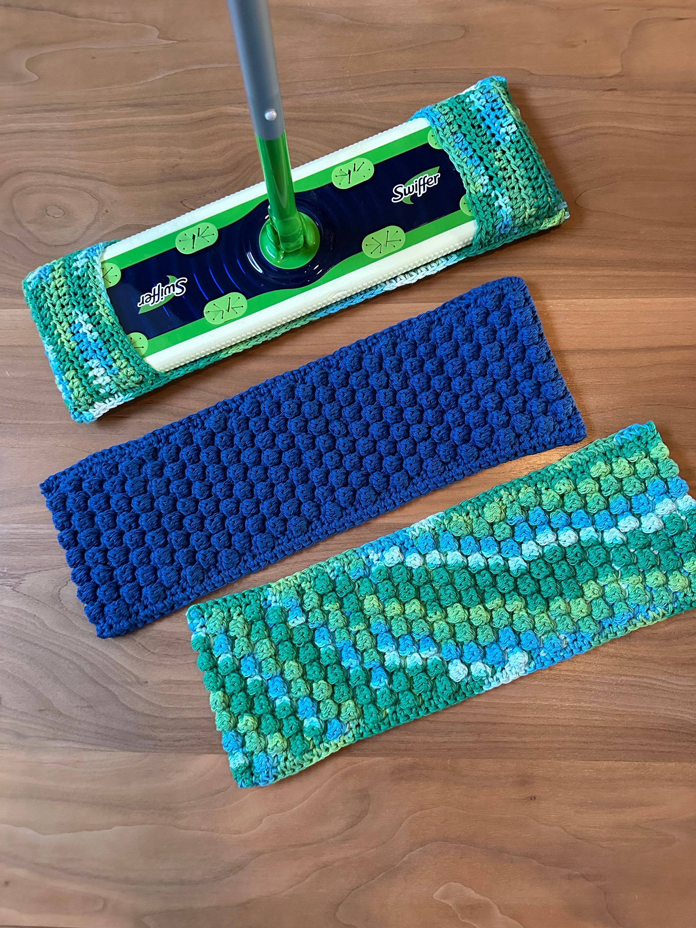 Mop Pads Swiffer Reversible Wet Jet Reusable Eco Friendly Handmade Washable  Cleaning Product Terry Cloth Blue 