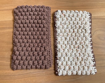 Cotton Reusable Mop Pads Fit Swiffer Wet Jet or Sweeper Handmade Crocheted Lot of 2