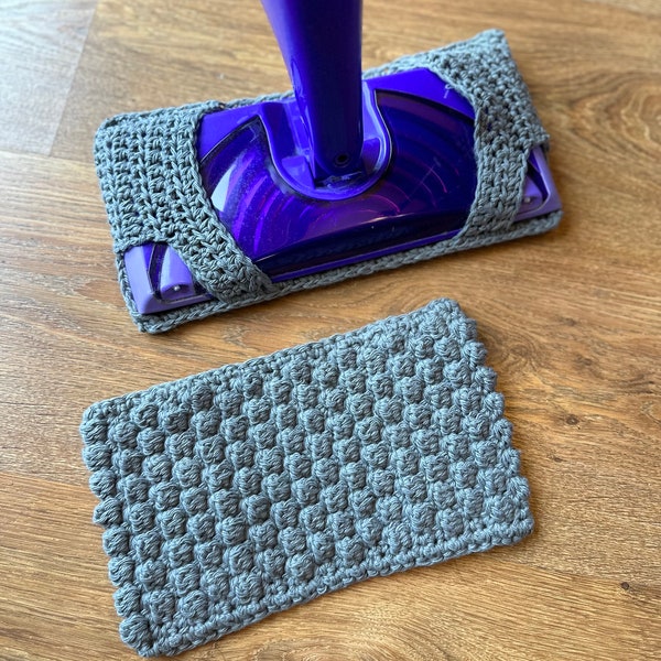 Cotton Reusable Mop Pads Fit Swiffer Wet Jet or Sweeper set of 2 Handmade Crocheted