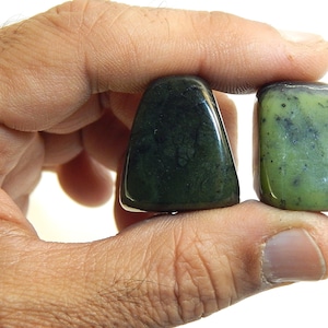 Nephrite Jade Tumbled Single Crystal, Pick Lighter or Darker 11g-16g