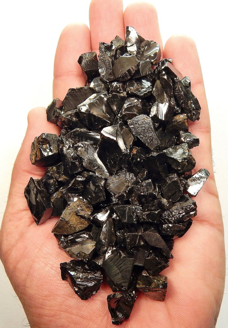 Shungite Elite Silver 1/4lb Noble Stones Crystals Rough Rocks Etsy