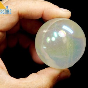 Angel Aura Rose Quartz 43mm Sphere w/Stand, Palm Stone Crystal, Healing Crystals SEE VIDEO (ERQG)