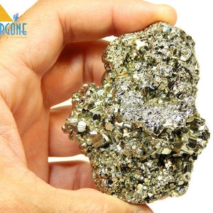 Pyrite Crystal Cluster 170g, Geode Stone, Healing Crystals Rock (EPCX)