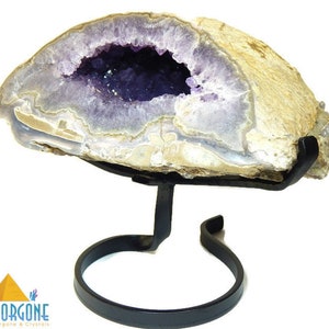 Amethyst Geode Cave 7Lb on Stand, Crystal, Crystal Cluster, Healing Rock Stone (EAMG4)