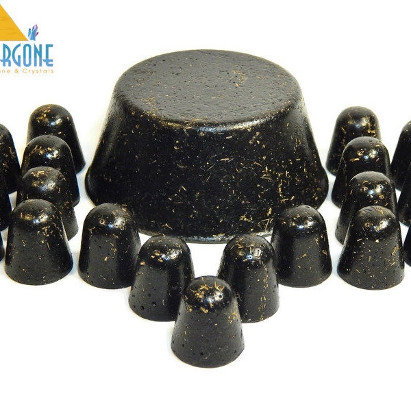 Black Sun Orgone Tower Buster + 19 Domes, with Shungite, Tourmaline, Quartz Crystals, USA Made