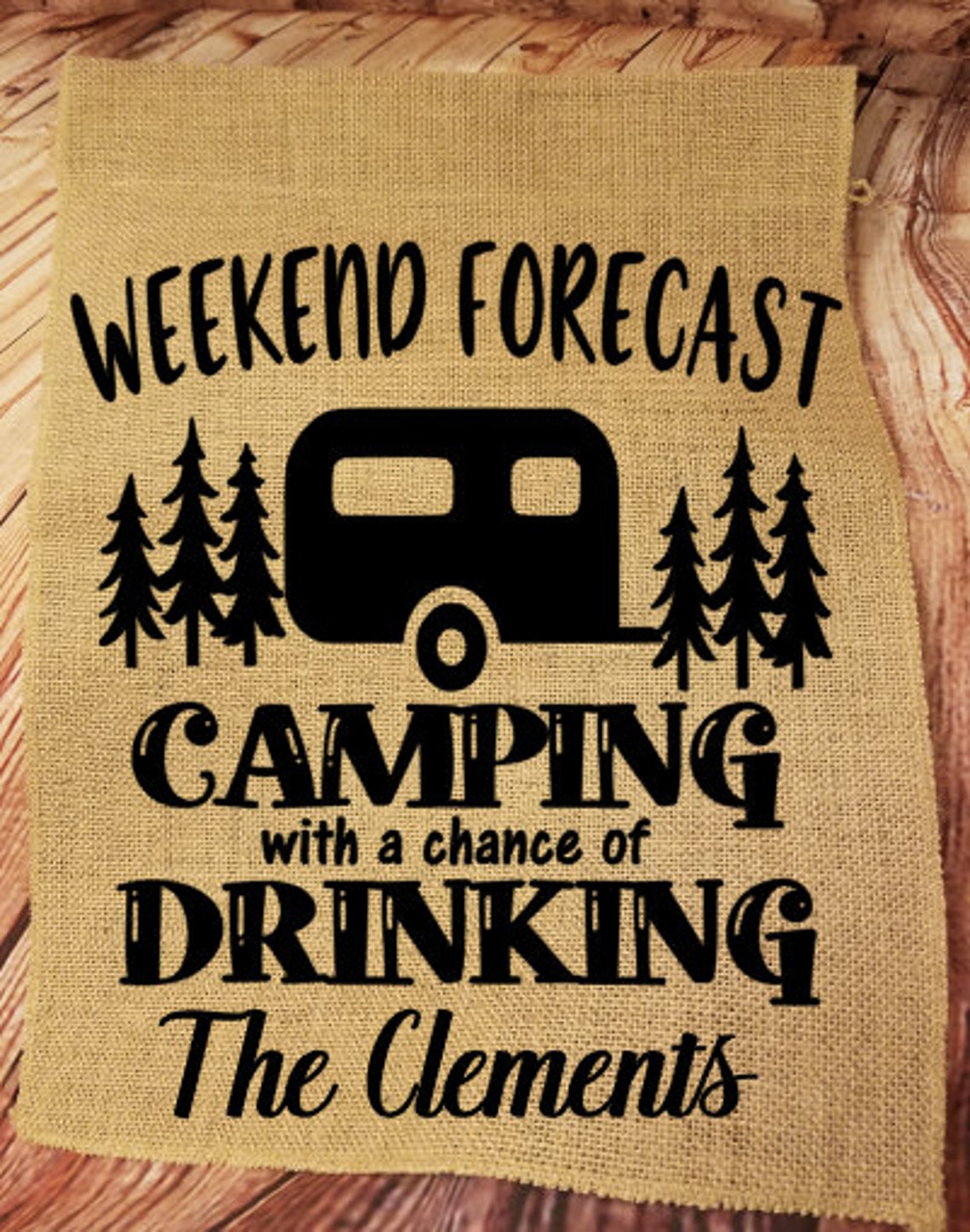 Personalized Camping Flag/Weekend Forecast Camping Flag/Funny Etsy