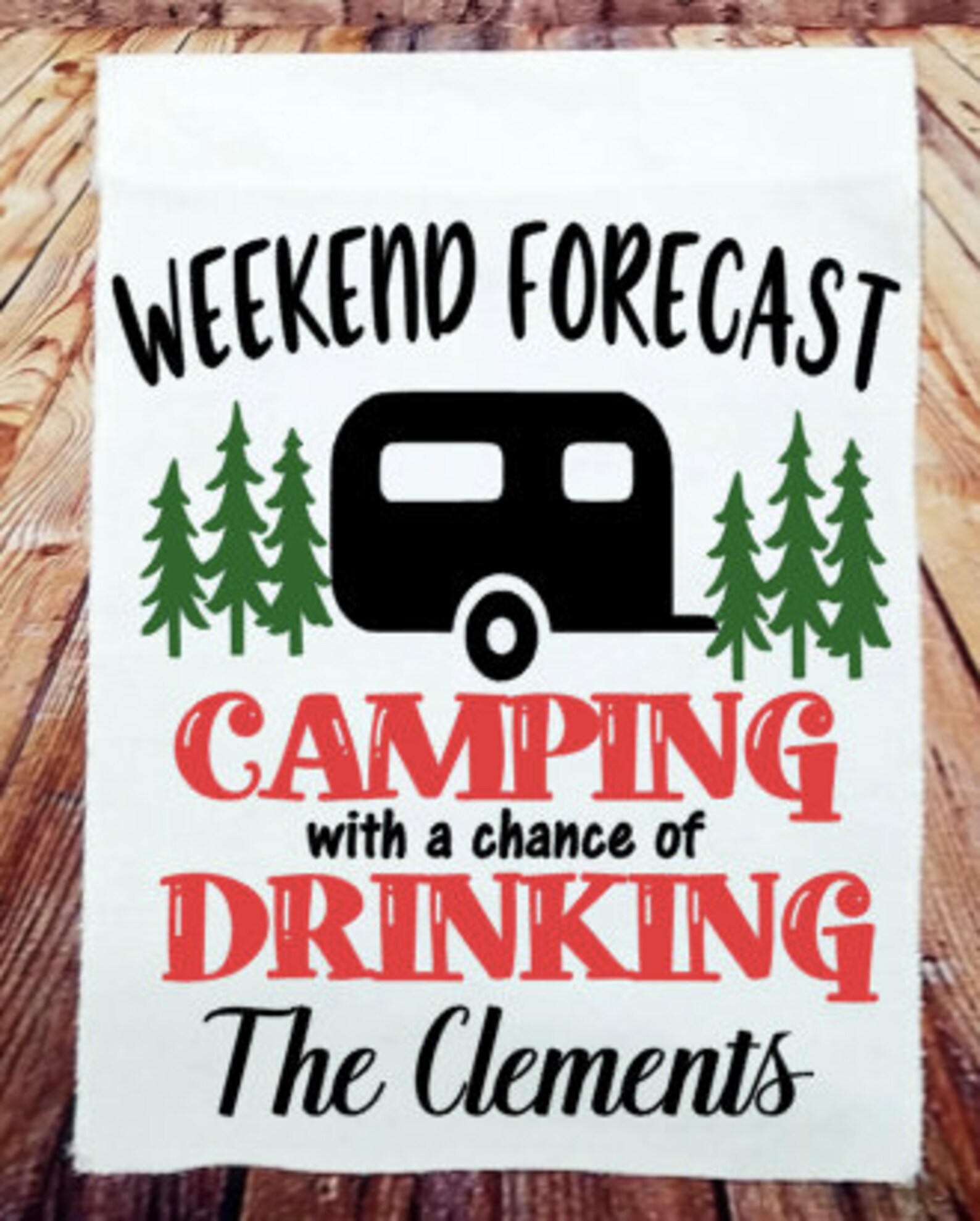 Personalized Camping Flag/Weekend Forecast Camping Flag/Funny Etsy