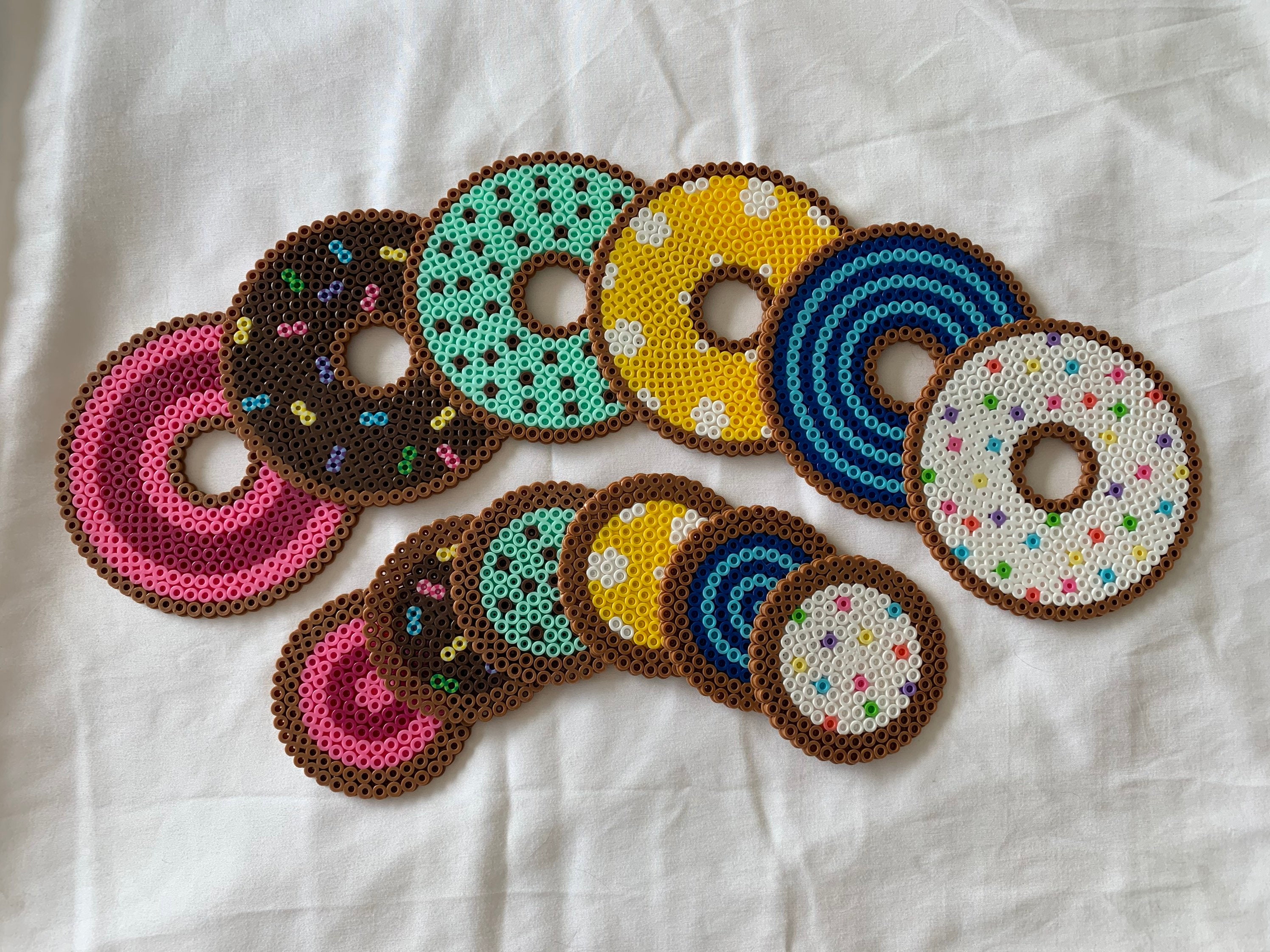 Perler bead donut wall art and Etsy