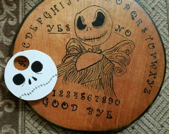 Jack Skellington Ouija / Spirit talking board. Handmade and custom. The Nightmare before Christmas.