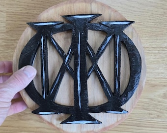 Custom DREAM THEATER wood created wall art.  Rare hand cut design.