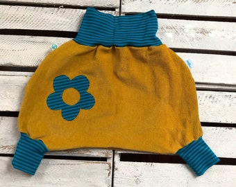 Baby Pumphose,Shorts kurz Gr. 80/86 aus Cord mit Ringelbündchen