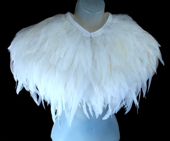 White hotsell feather shawl