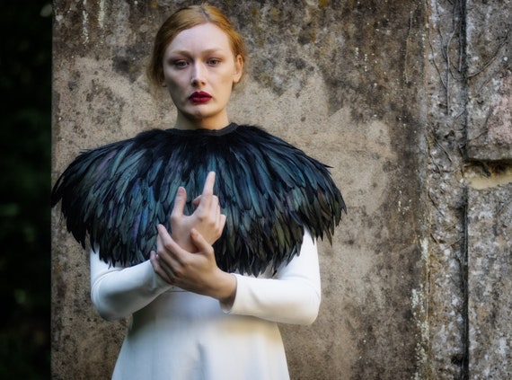 Feather deals collar jacket