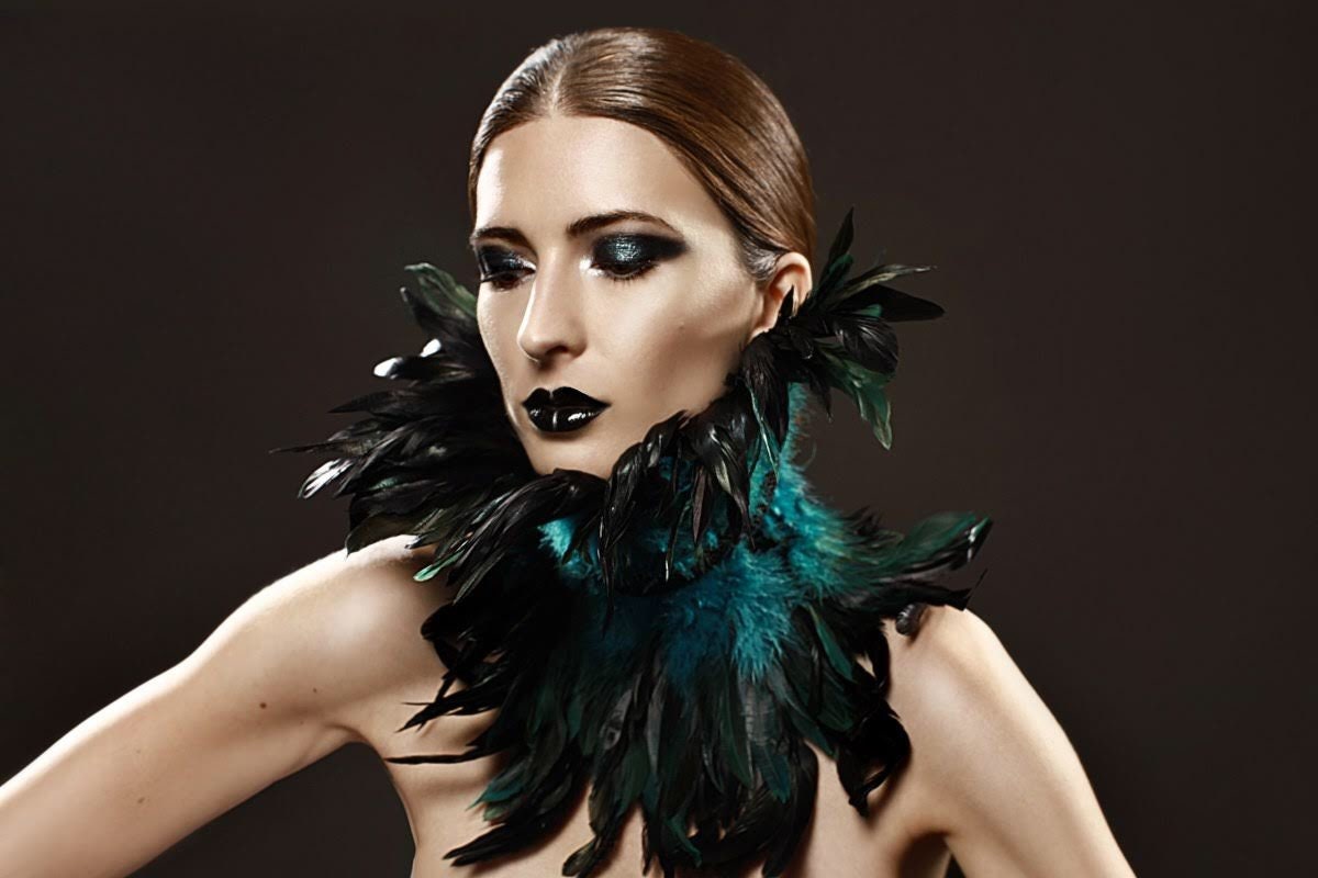 Teal festival feather epaulettes Unisex black aqua turquoise | Etsy