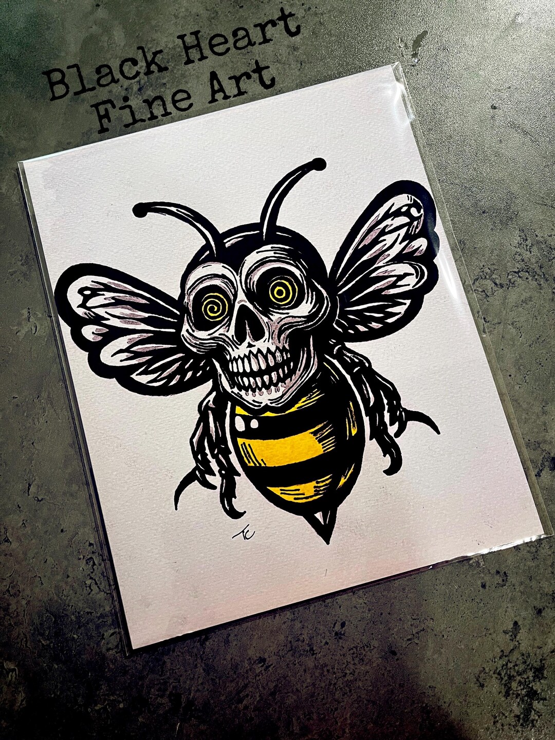 Bee Oil Painting Print - Etsy