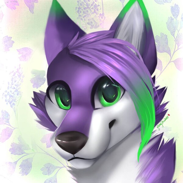 Furry Custom Painted Headshot Commissions/Digital Art Fursona Badge