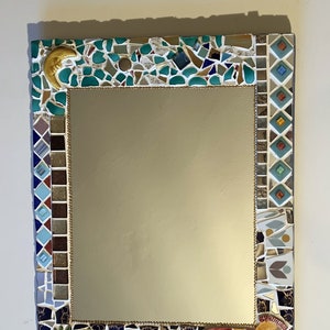 miroir mosaïque de céramique cheval indien 50 X 40 cm décoration murale unique image 4