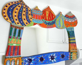 Spiegelgemälde und Mosaik „Shéhérazade“ 157 cm