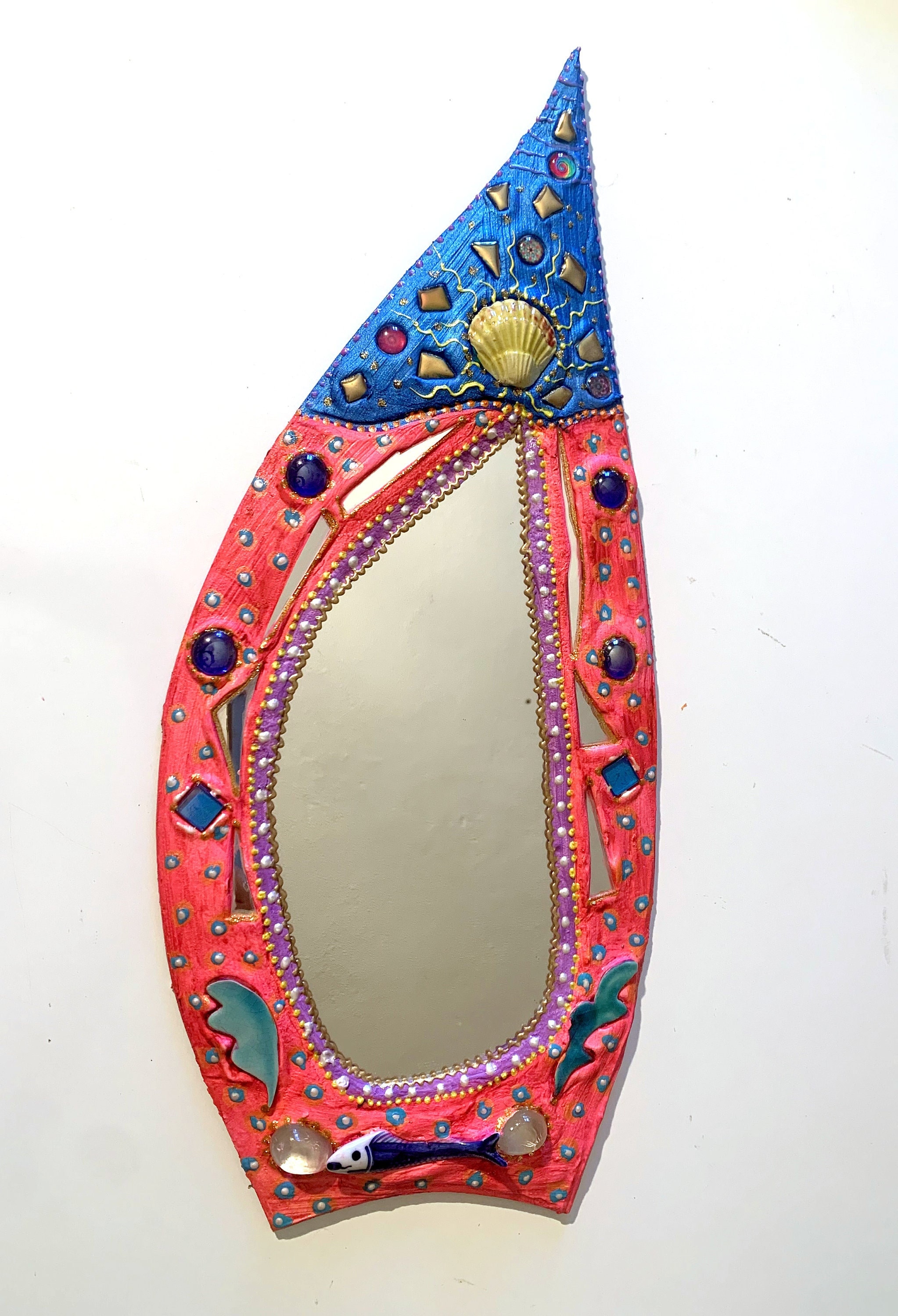 Miroir Fuchsia Coquillage