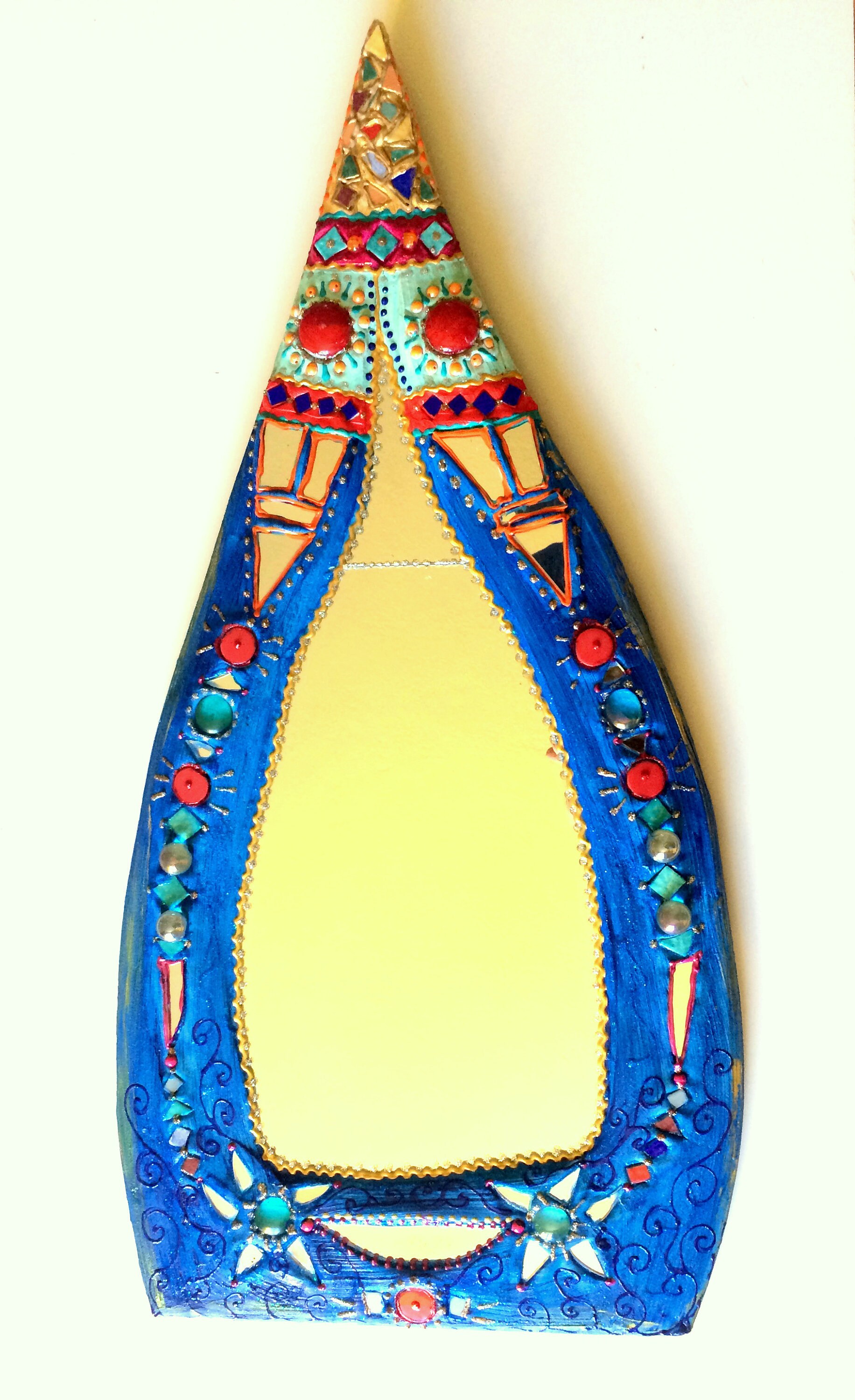 miroir Bleu En Pointe