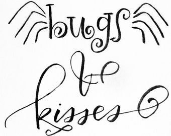 Bugs and Kisses Tags Printable Halloween Gift Tags Candy - Etsy