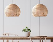 Fleur de Lys Rattan Pendant Light