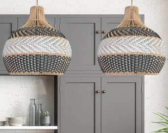 Serena Dark Grey Rattan Pendant Light Chandelier Design Trends