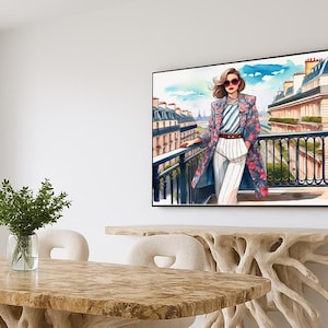 Fashion Illustrations Paris France 5 Bundle High Resolution Digital Print