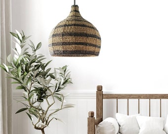 Coastal Natural Rattan Pendant Light