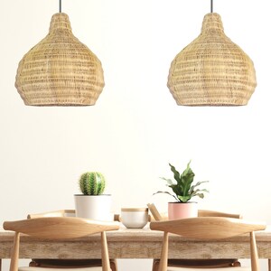 Jake Woven Rattan Pendant Light Kitchen Island Pendant Lighting Chandelier image 7