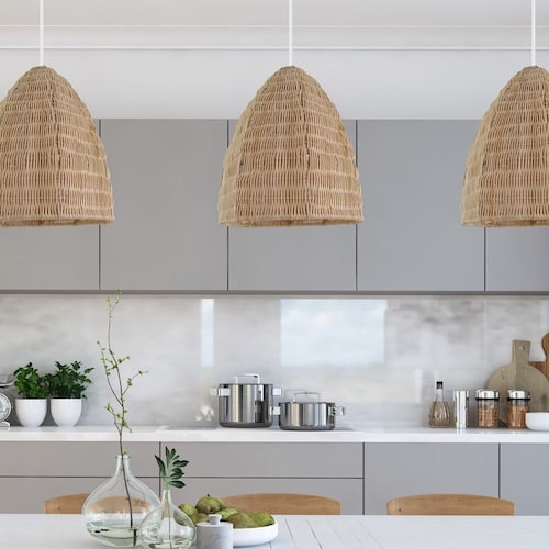 Handwoven Rattan Kitchen Island Pendant Lighting ubicaciondepersonas