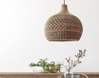 Umalas Coastal Cafe Rattan Pendant Light