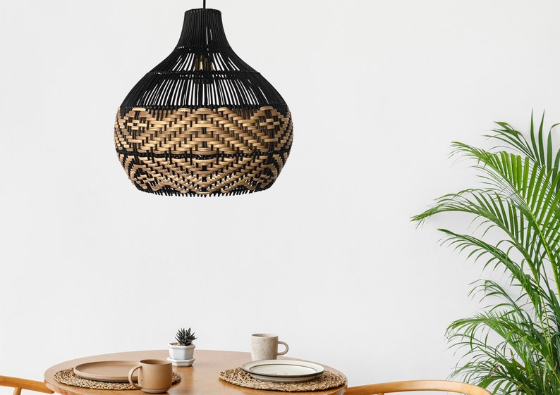 Sacramento Rattan Light Fixture 2022 Interior Design Trends Etsy